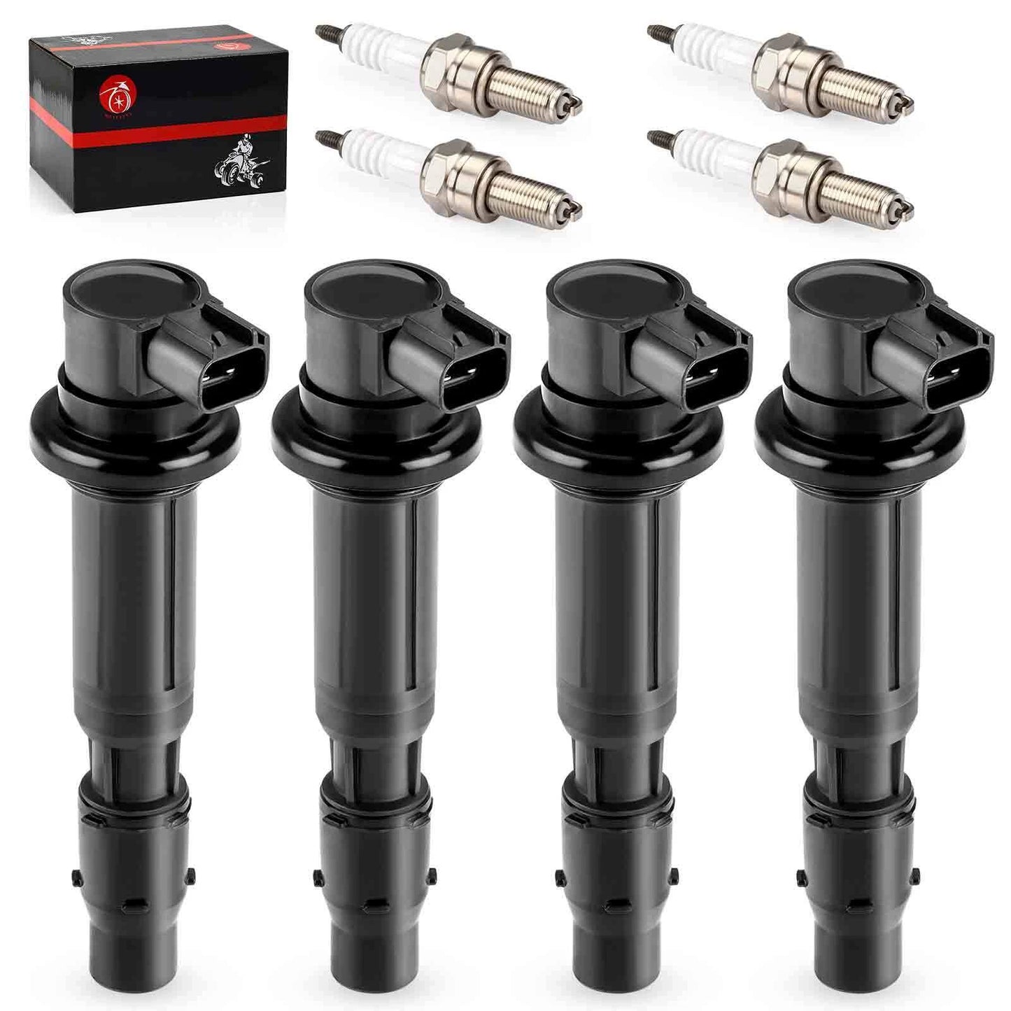 Ignition Coils & Iridium Spark Plugs 4x for Kawasaki ZX-6R