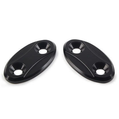 Rearview Mirror Block Off Base Plates Cover for BMW S1000RR (2009-2018)  Black