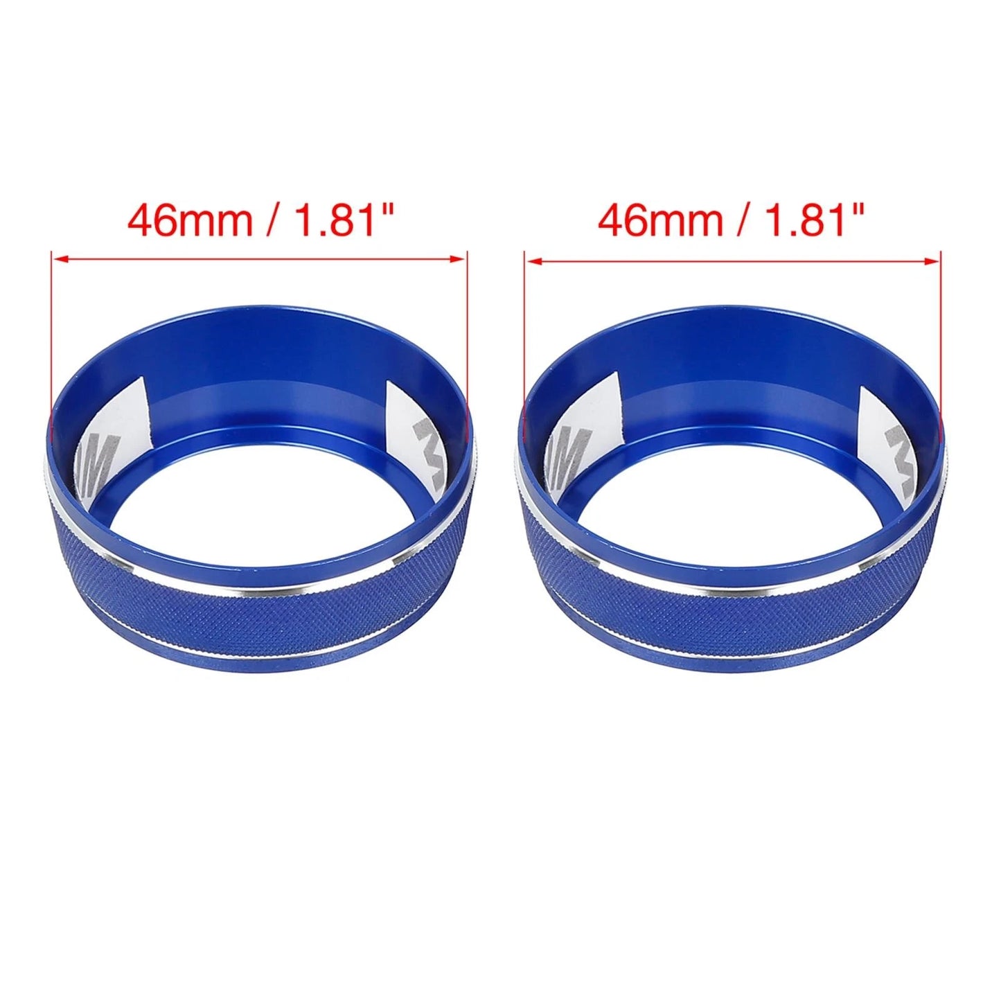 Blue AC Climate Control Knob Trim Covers for Toyota RAV4 (2019-2021)