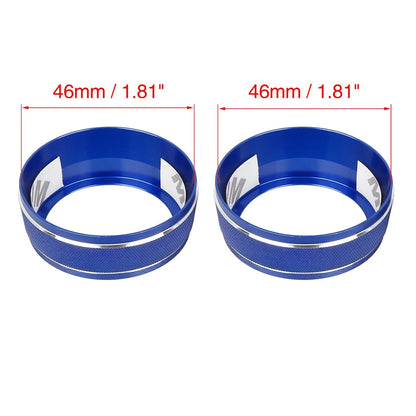 Blue AC Climate Control Knob Trim Covers for Toyota RAV4 (2019-2021)