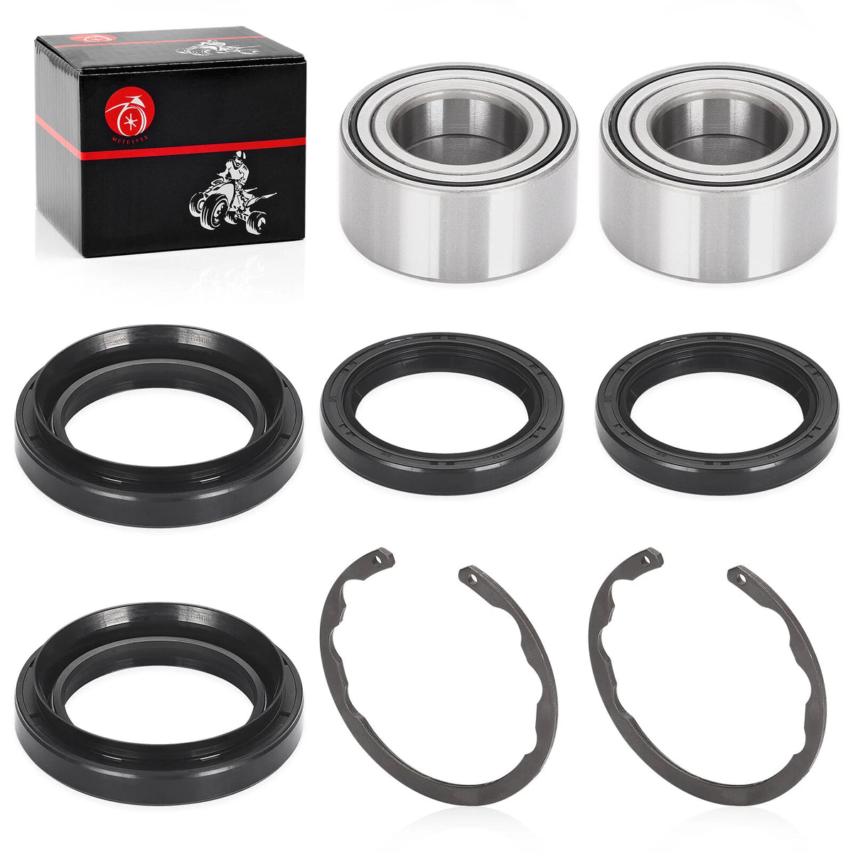 Front Wheel Bearings Seals Kit / Kawasaki Bayou 300 400 (1987–1998)