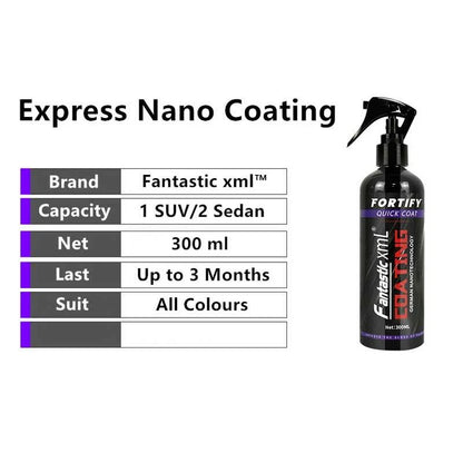 Nano Car Paint Protect Coating Liquid Spray 300ml for Quick Fortify (RoHs Certified)