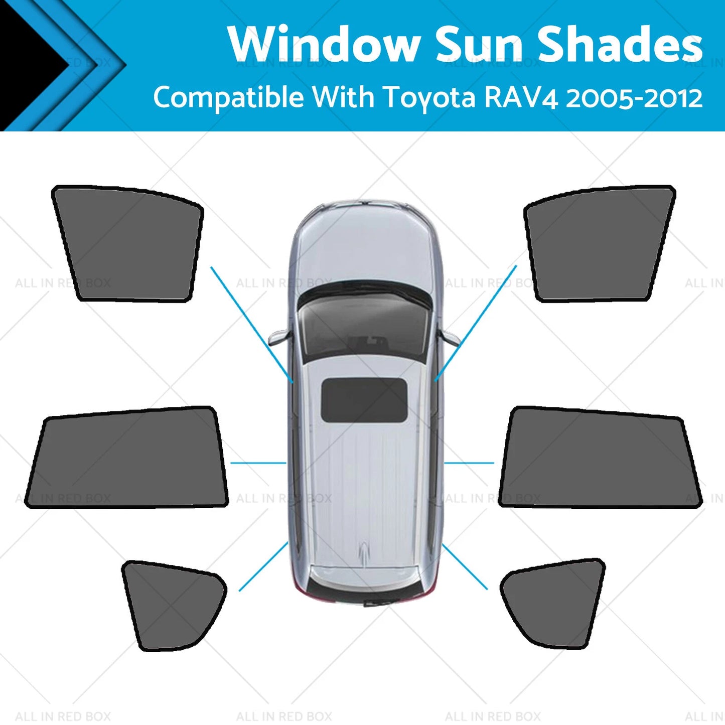 Car Window Sun Shades UV Guard for Toyota RAV4 (2005-2012)