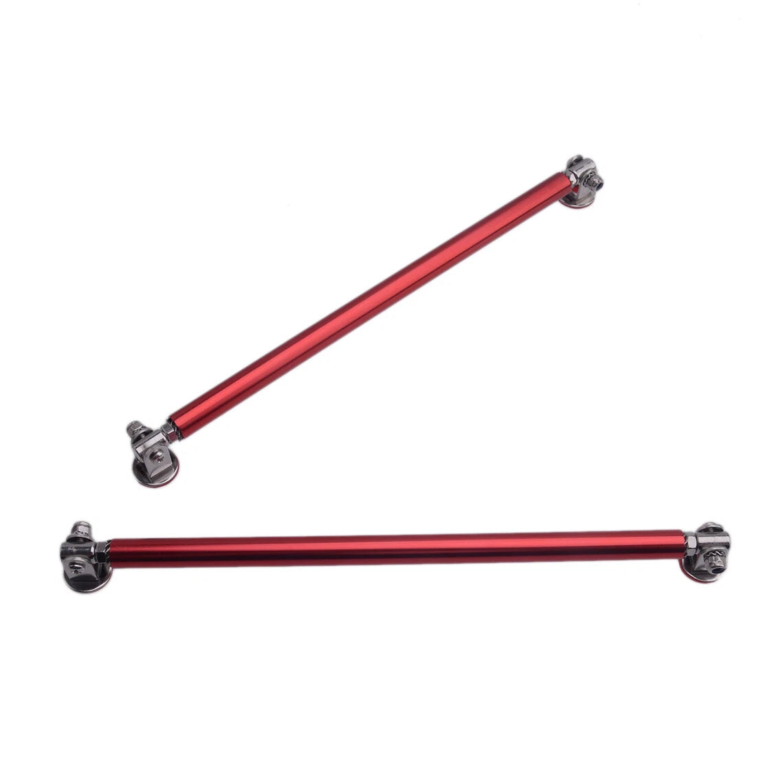 Universal Red Bumper Lip Splitter Strut Rod Support Tie Bar 8-10"