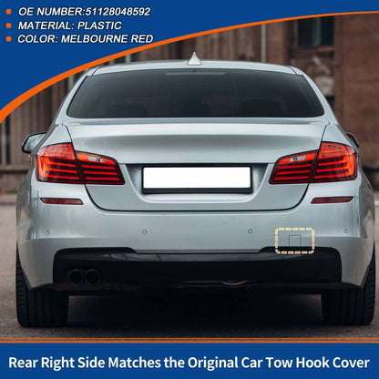 Rear Tow Hook Cover for BMW 5 Series F10 (2011-2017) - Melbourne Red