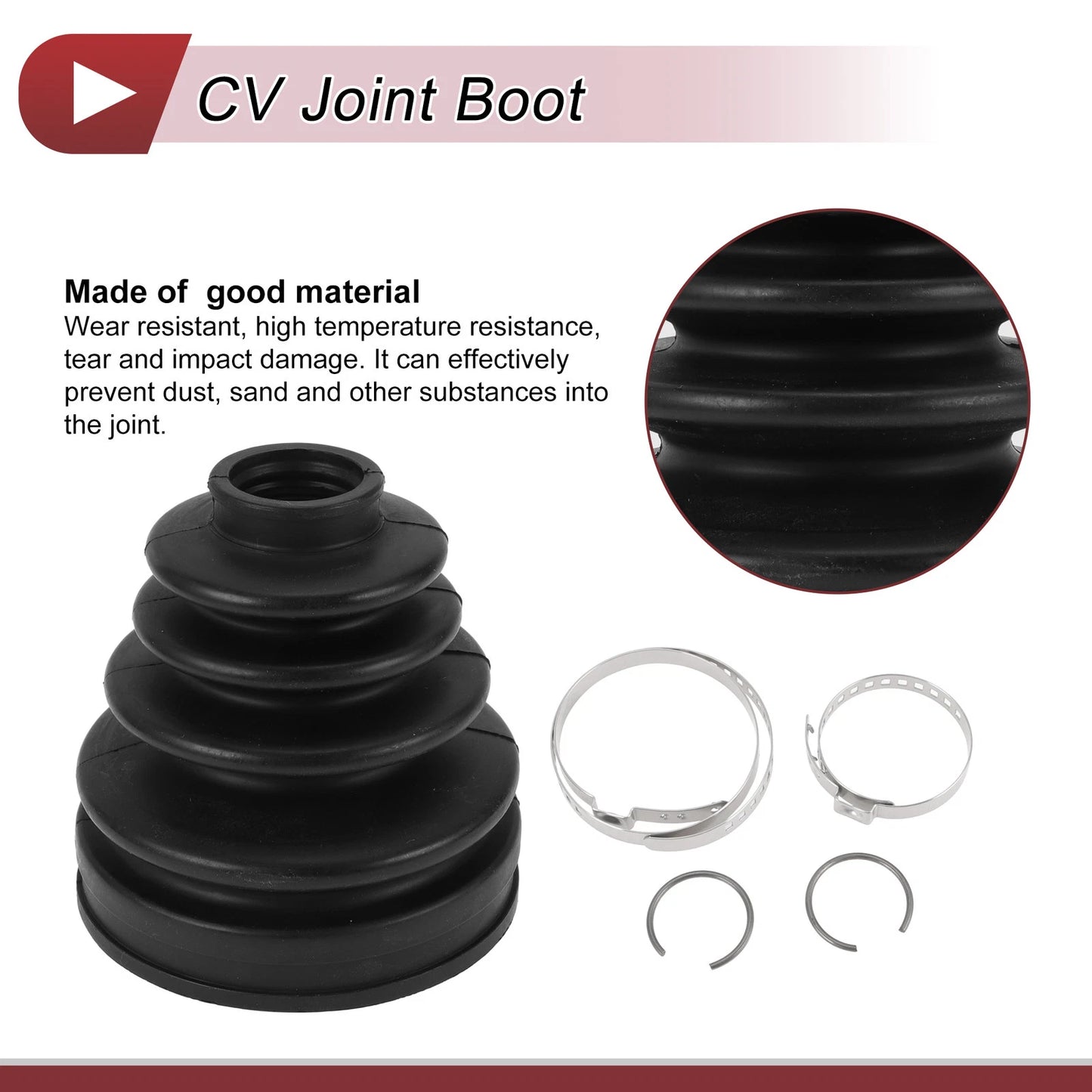Inner CV Joint Boot Kit with Clamps for Toyota 4Runner (1996-2002)