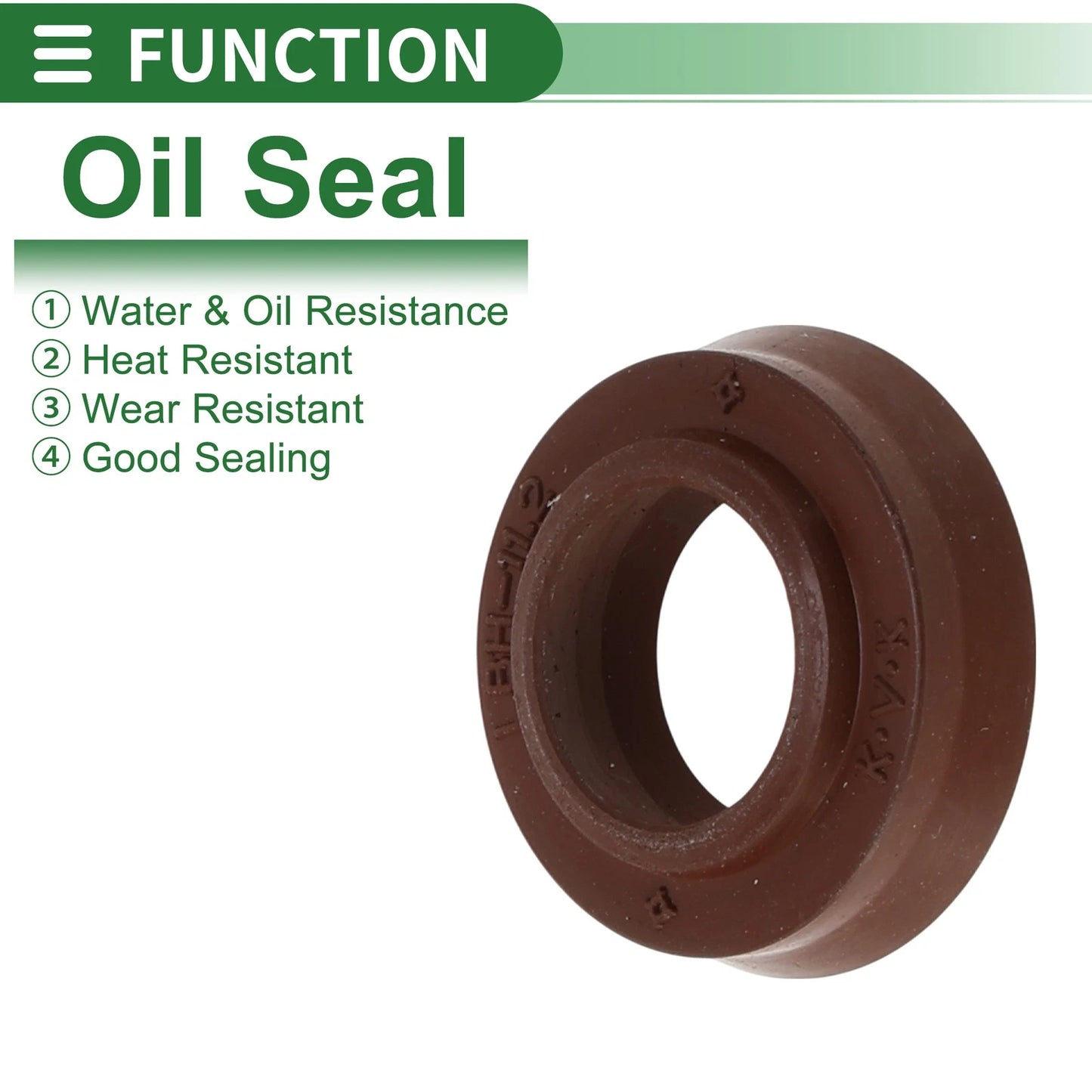 Oil Seal 11.2x19.2x4.5mm Seal Ring Rotary Shaft Seal FKM Rubber 5 Pcs