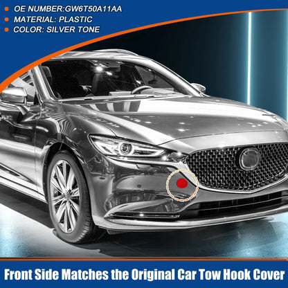 Red Front Bumper Tow Hook Cover for Mazda 6 Atenza (2018-2021)