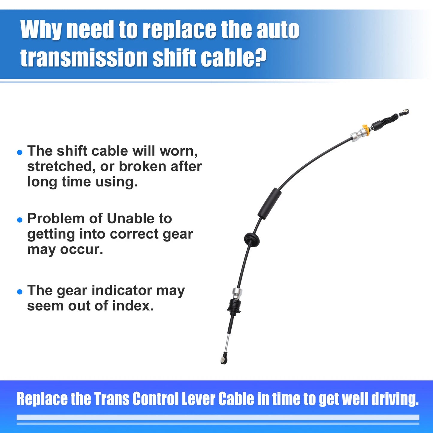 Transmission Gear Shift Cable for Jeep Wrangler (2007-2011)