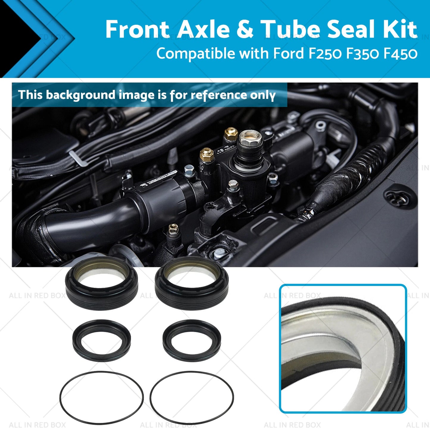 Front Axle & Tube Seal Kit for Ford F250 F350 F450 (1998-2004)