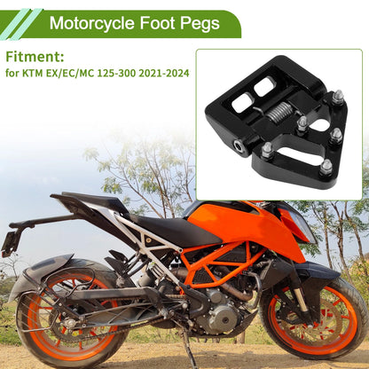 1Pc Foot Pegs for KTM EX/EC/MC 125-300 Aluminum Alloy Black (2021–2024)