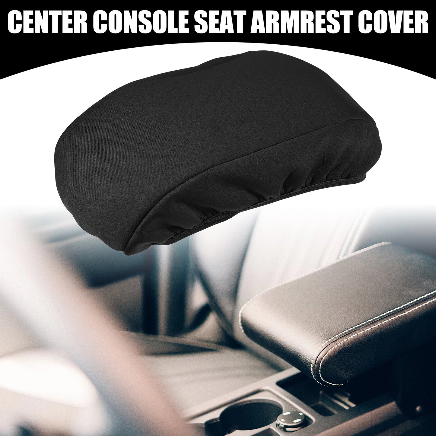 Center Console Armrest Cover for Ford Fusion (2013-2019) Black