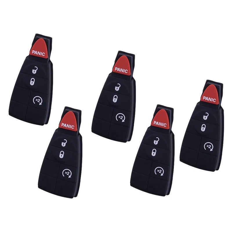 5 x Rubber Remote Control Fob Protective Cases for Chrysler Dodge RAM Jeep