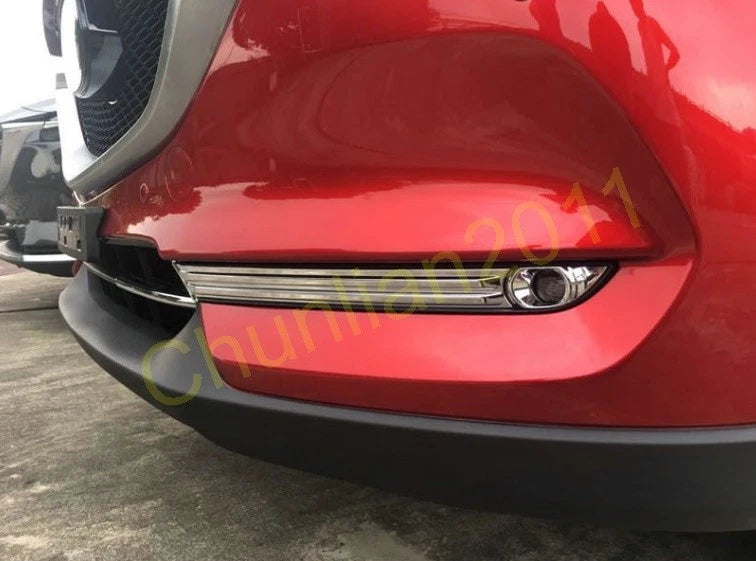 Chrome Front Fog Light Cover Trim for Mazda CX-5 (2017-2021) 2 x pcs