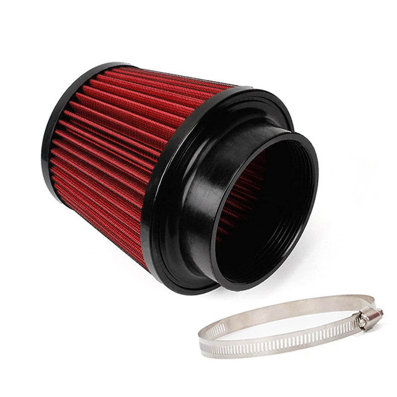 4 Inch Universal Round Cone Mushroom Head Air Intake Filter & Clamp for Car