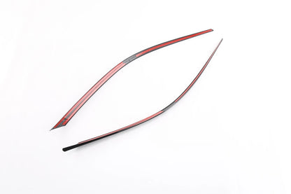 Carbon Fiber Big Front Lamp Eyebrow Cover Trim for Toyota Sienna (2021-2023)