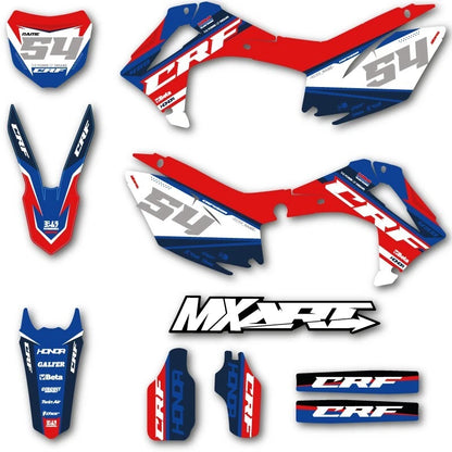 Full Custom Decals FIERCE STYLE Sticker Kit for Honda CRF 250 (2014-2017)