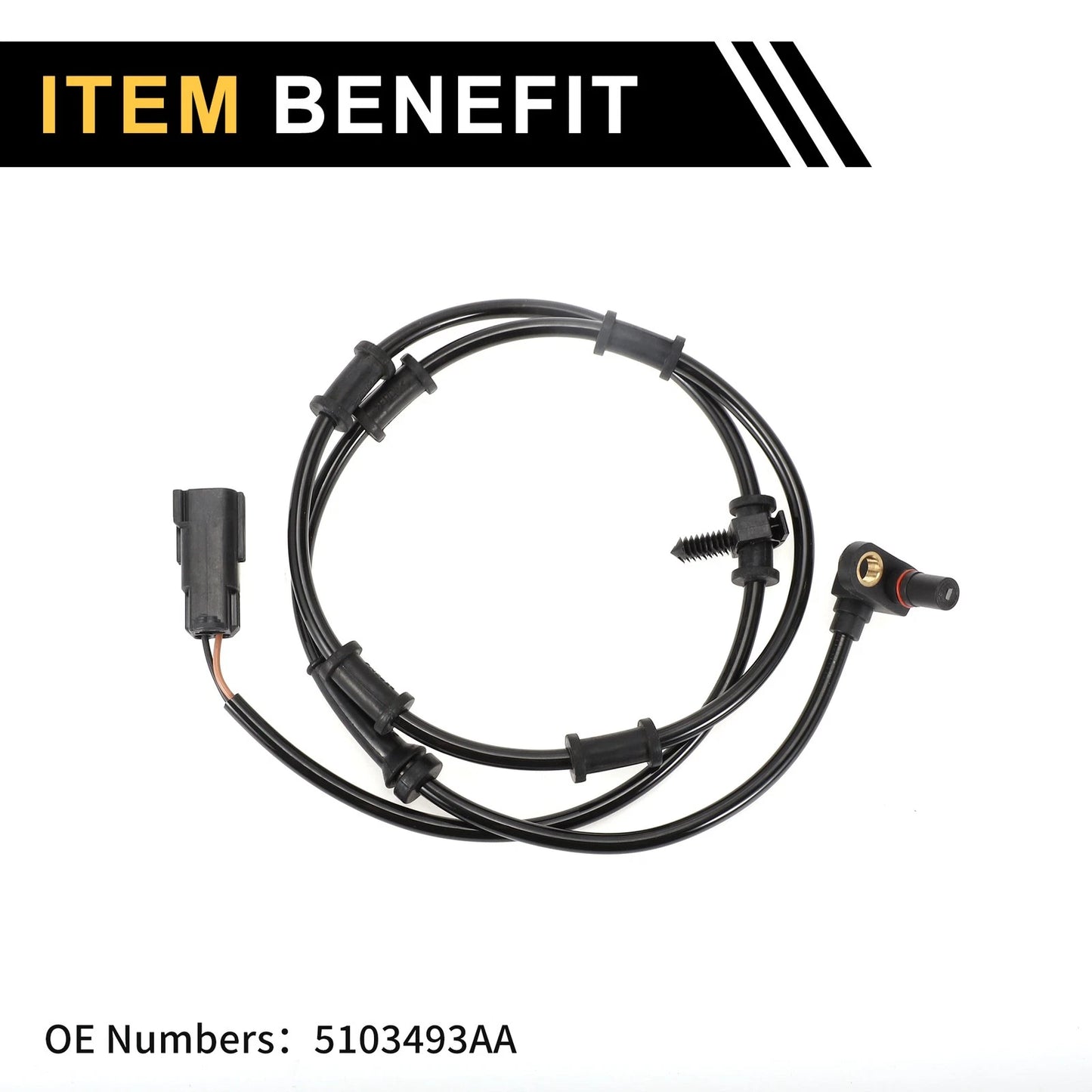ABS Wheel Speed Sensor 2x Front Left/Right for Dodge Ram 3500 (2003-2005)