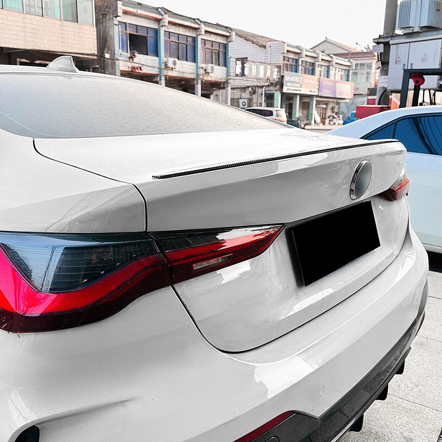 Rear Boot Spoiler Lip for BMW 4 Series G22 (2020-2024) Carbon Style