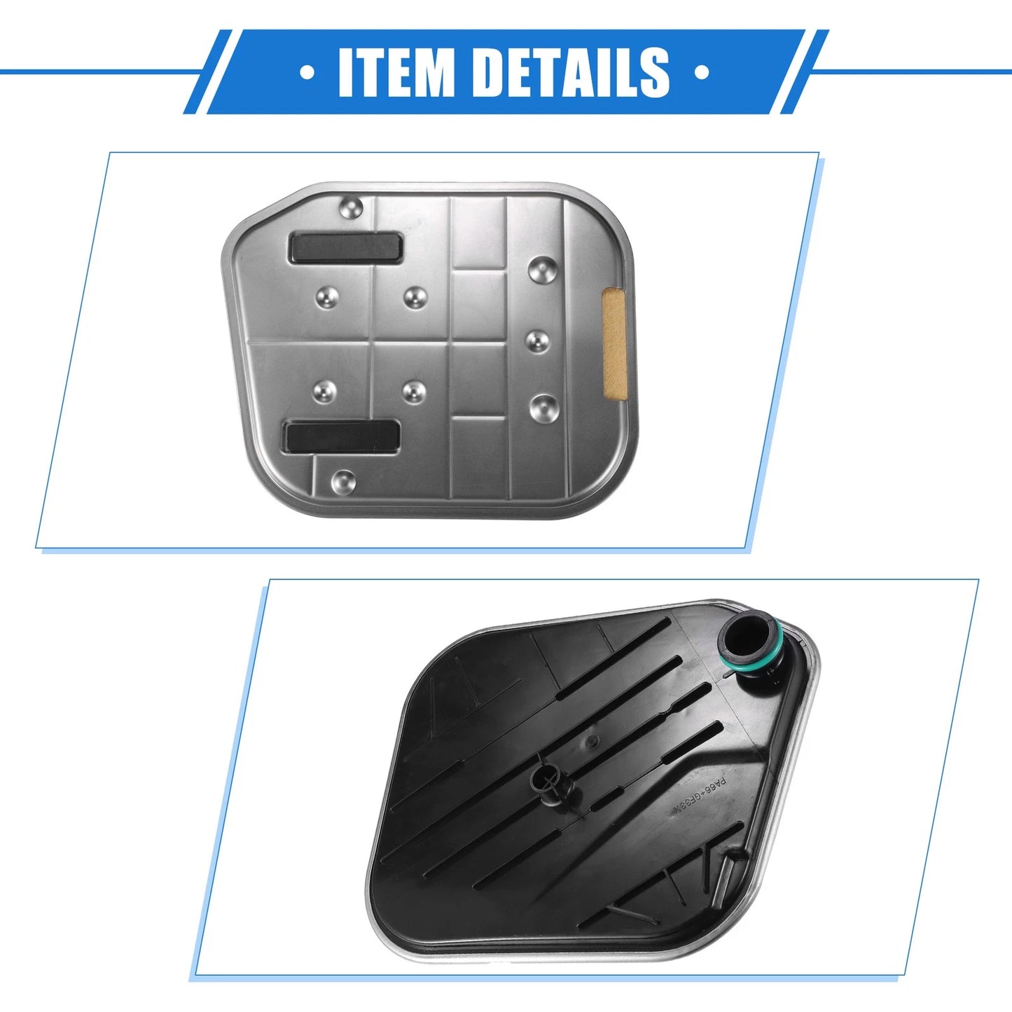 Durable Metal Silver Tone Transmission Filter for Dodge Challenger