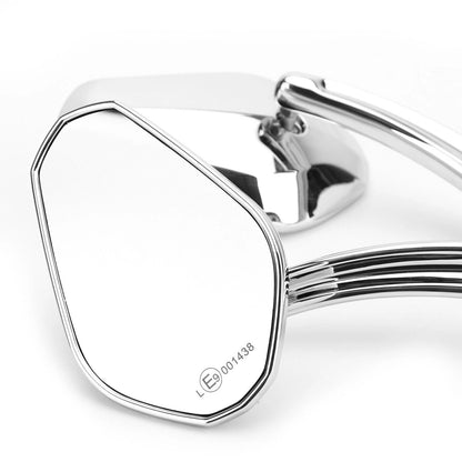 Custom Mirror Diamond M8 Chrome E-Approved for Softail Sportster Touring (2018-2023)
