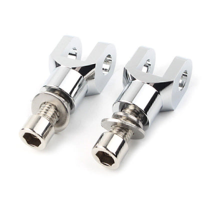 Silver Rear Passenger Foot Pegs for Harley Softail (2000-2020)