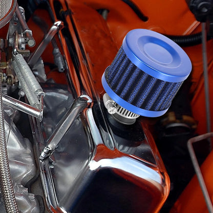 4pcs 12mm Air Filter Cleaner Round for Motorcycle Car Blue