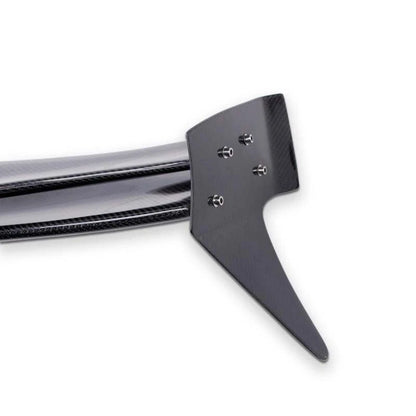 Real Carbon Fiber Double Rear Spoiler  Roof Wing For Mini R55 R56 Clubman