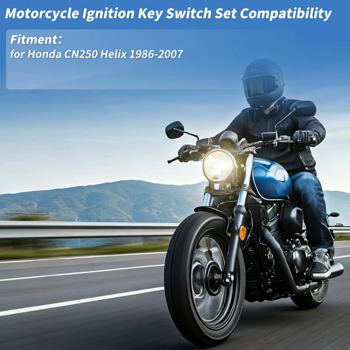 Ignition Key Switch for Honda CN250 Helix (1986-2007) - 1 Set
