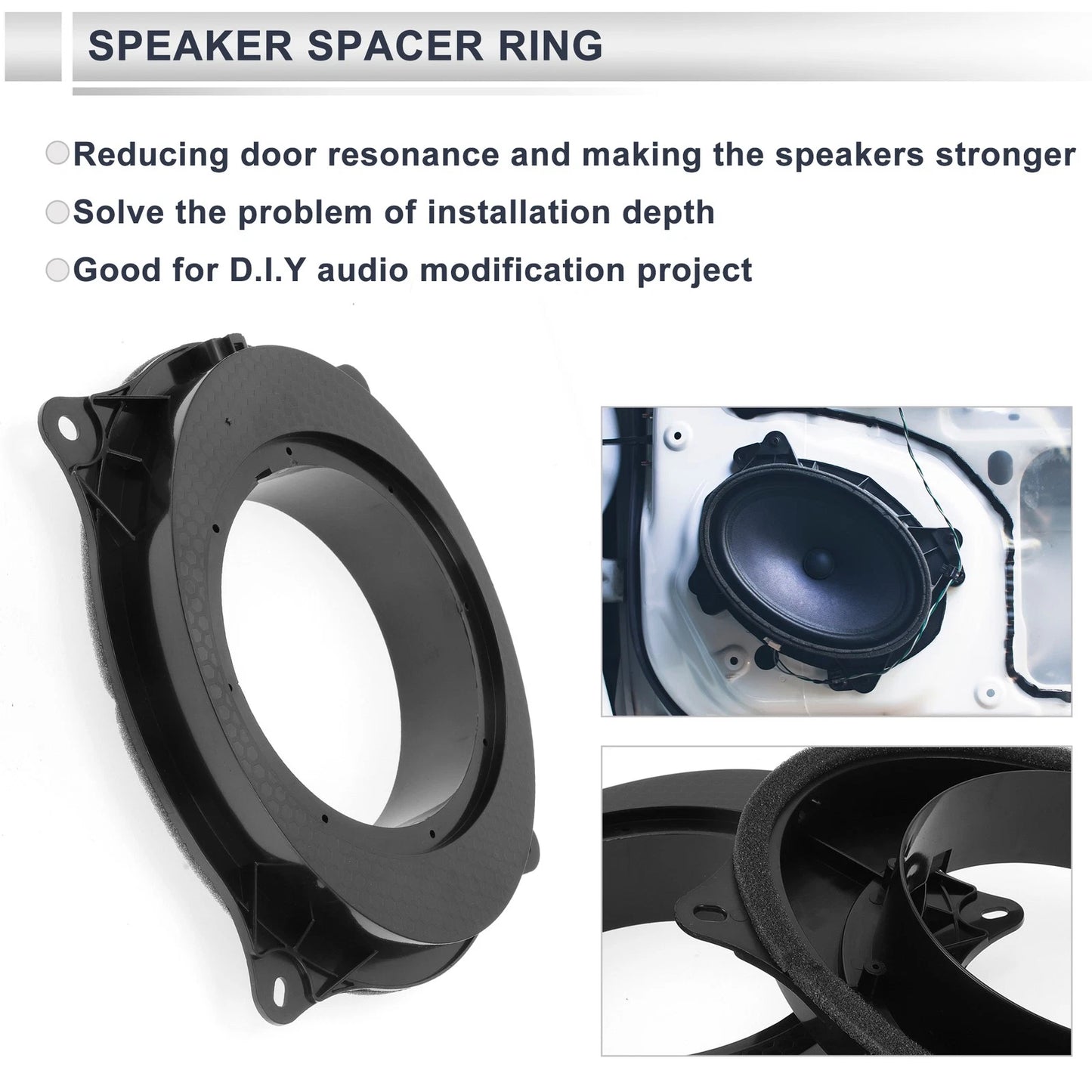 Speaker Spacer Ring Adaptor for Toyota 8x9" to 6.5" ()