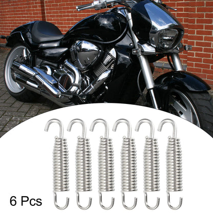 6 x 58mm / Muffler Exhaust Pipe Spring Universal Silver Tone / for Make Model