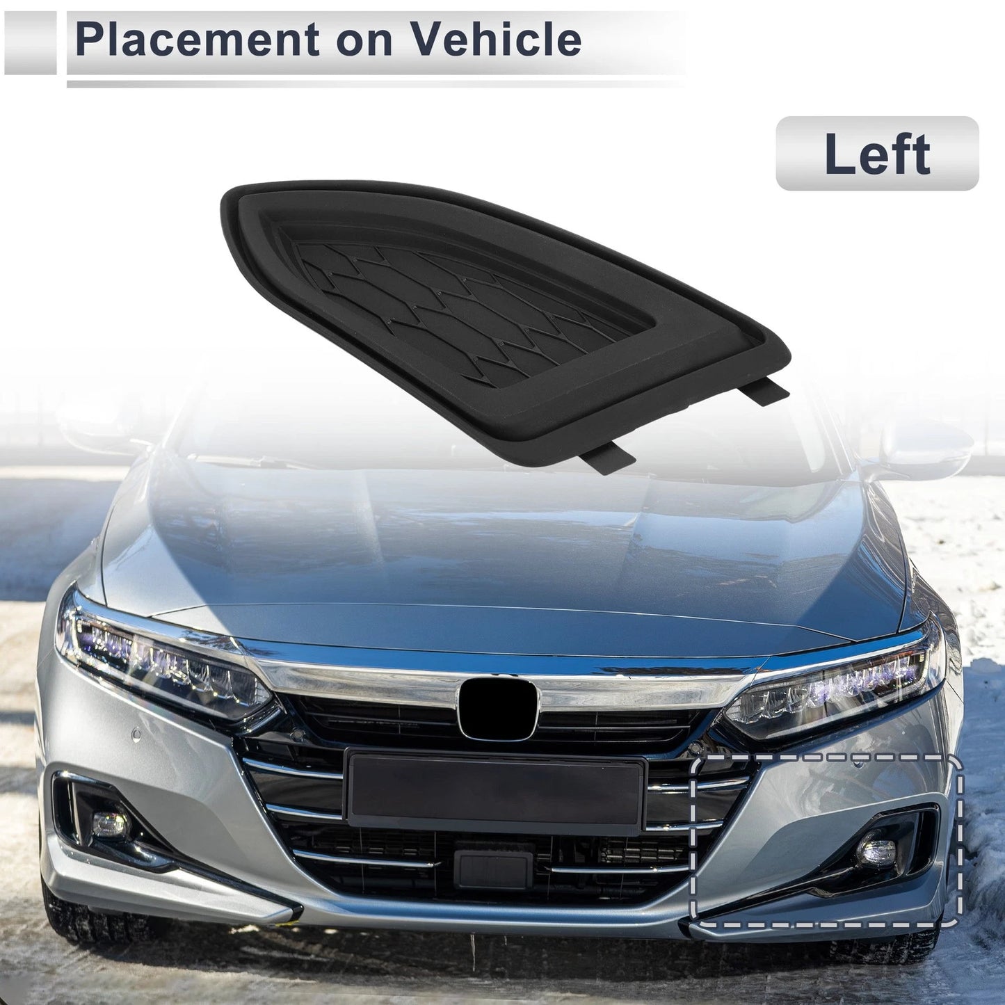 Front Left Fog Light Grill for Ford Edge (2015-2018)