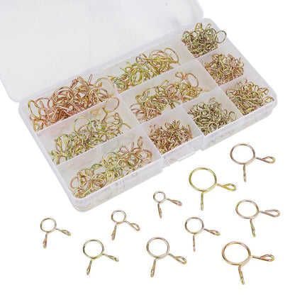 250pcs 5-14mm Fuel Line Hose Spring Clip Clamps