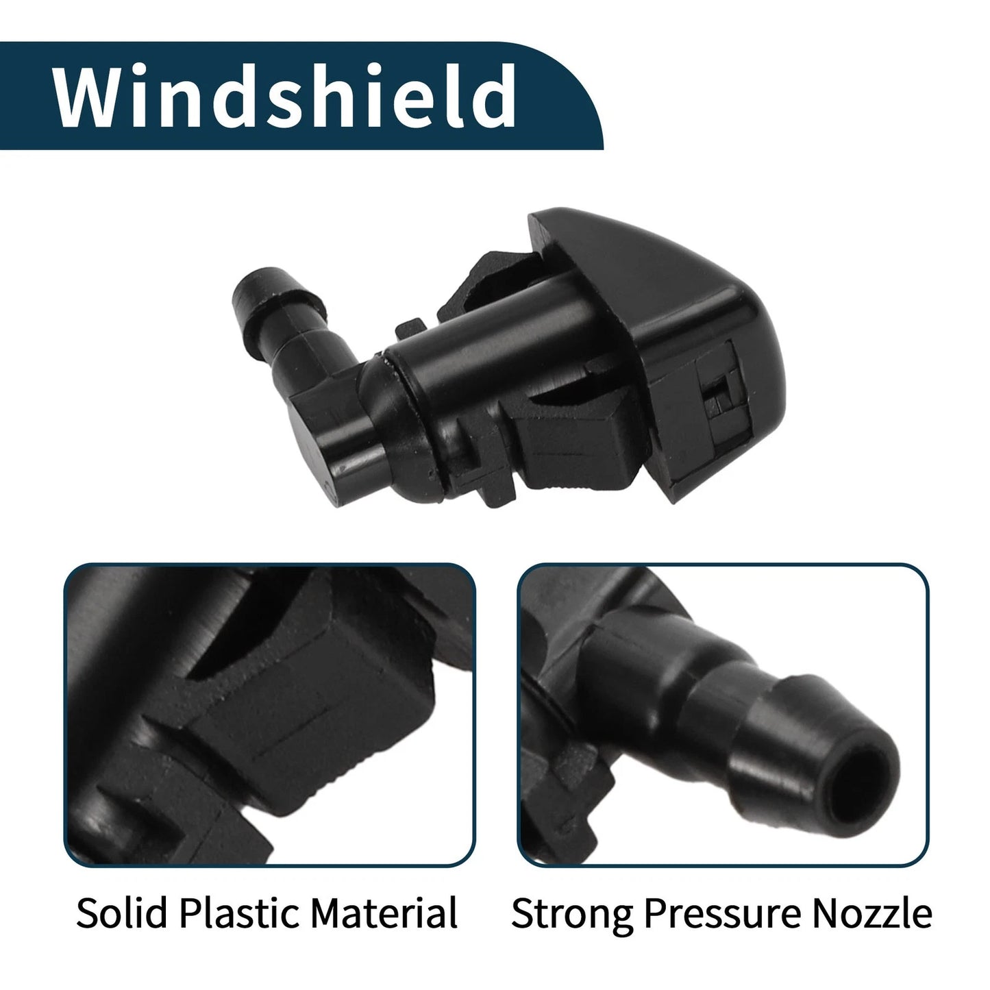 Windshield Washer Nozzle & Gasket, Fluid Hose for Jeep (2011-2018)