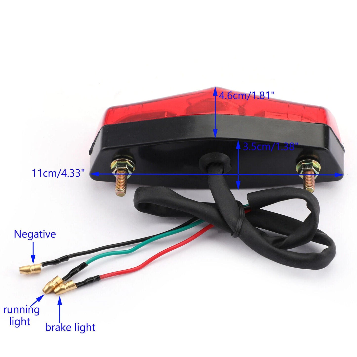 12V Red Tail Light for Universal Motorcycle (2023)