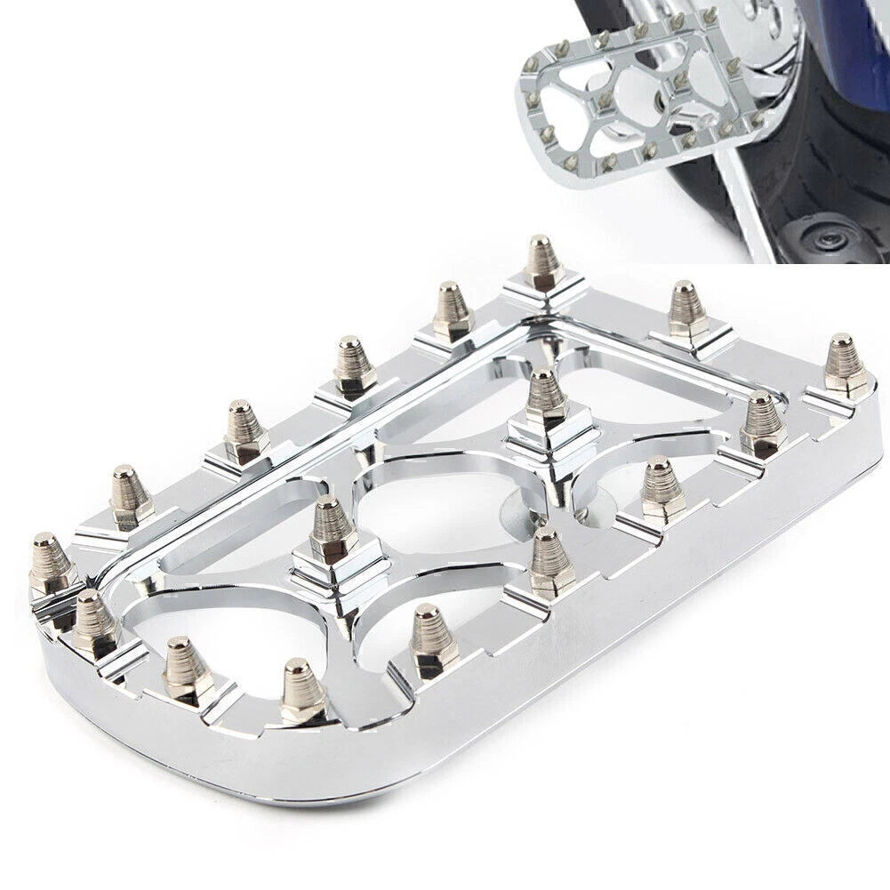 Chrome MX Style Large Brake Pedal Pad Cover for Harley Electra Glide Softail