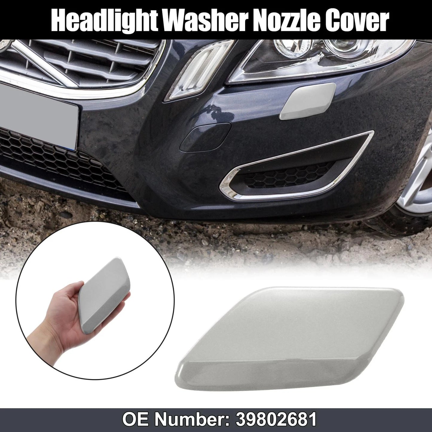 Left Headlight Washer Nozzle Cover for Volvo S60 V60 (2011-2018)