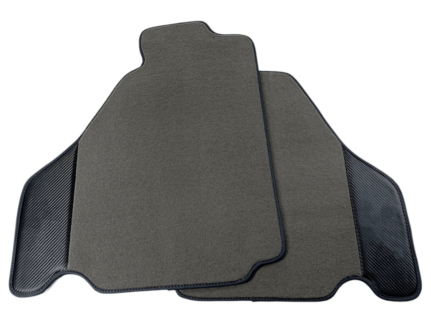 Gray Floor Mats for Ferrari F430 2004-2009 Carpet Carbon Fiber Leather