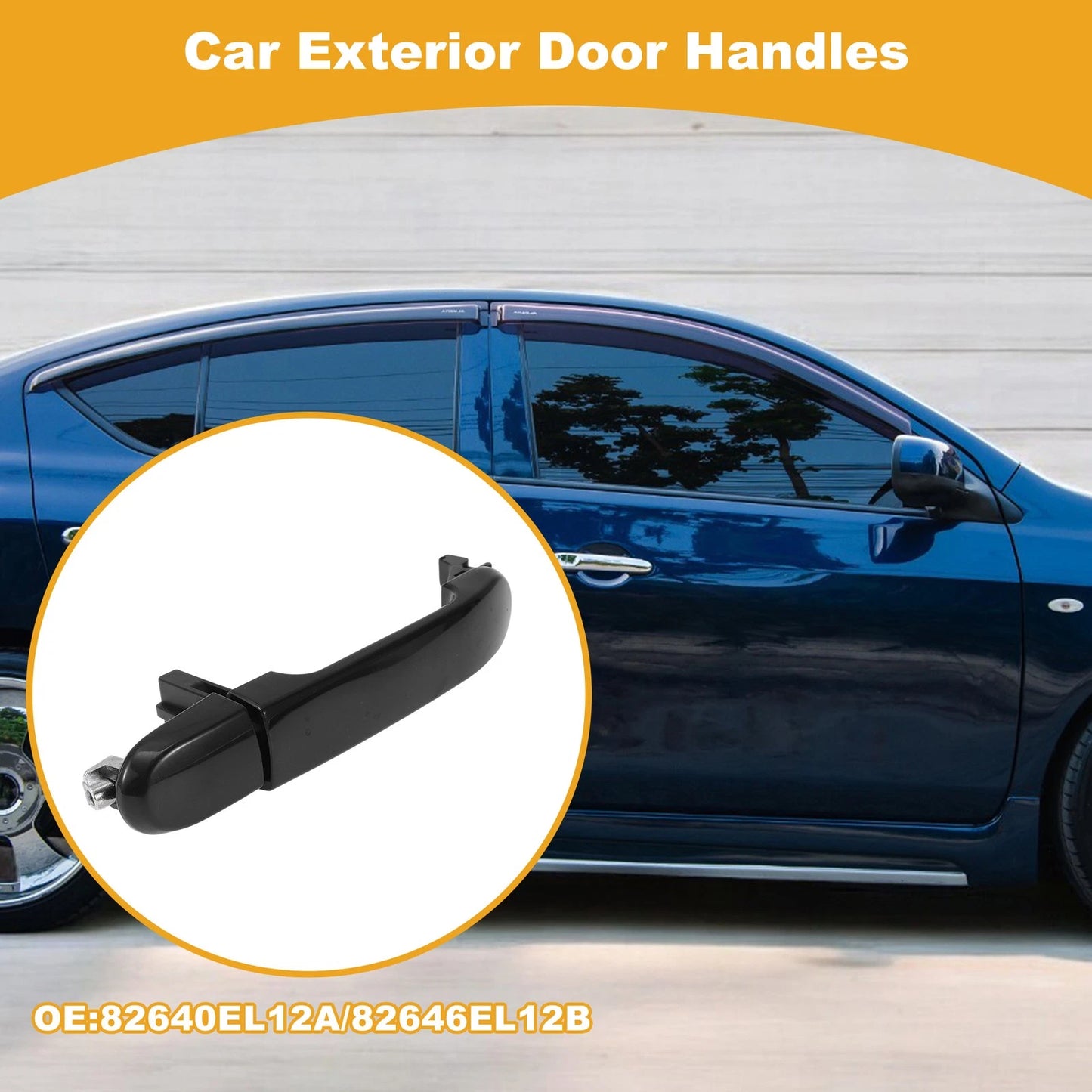 Black Exterior Door Handle for Nissan Versa (2007-2012)