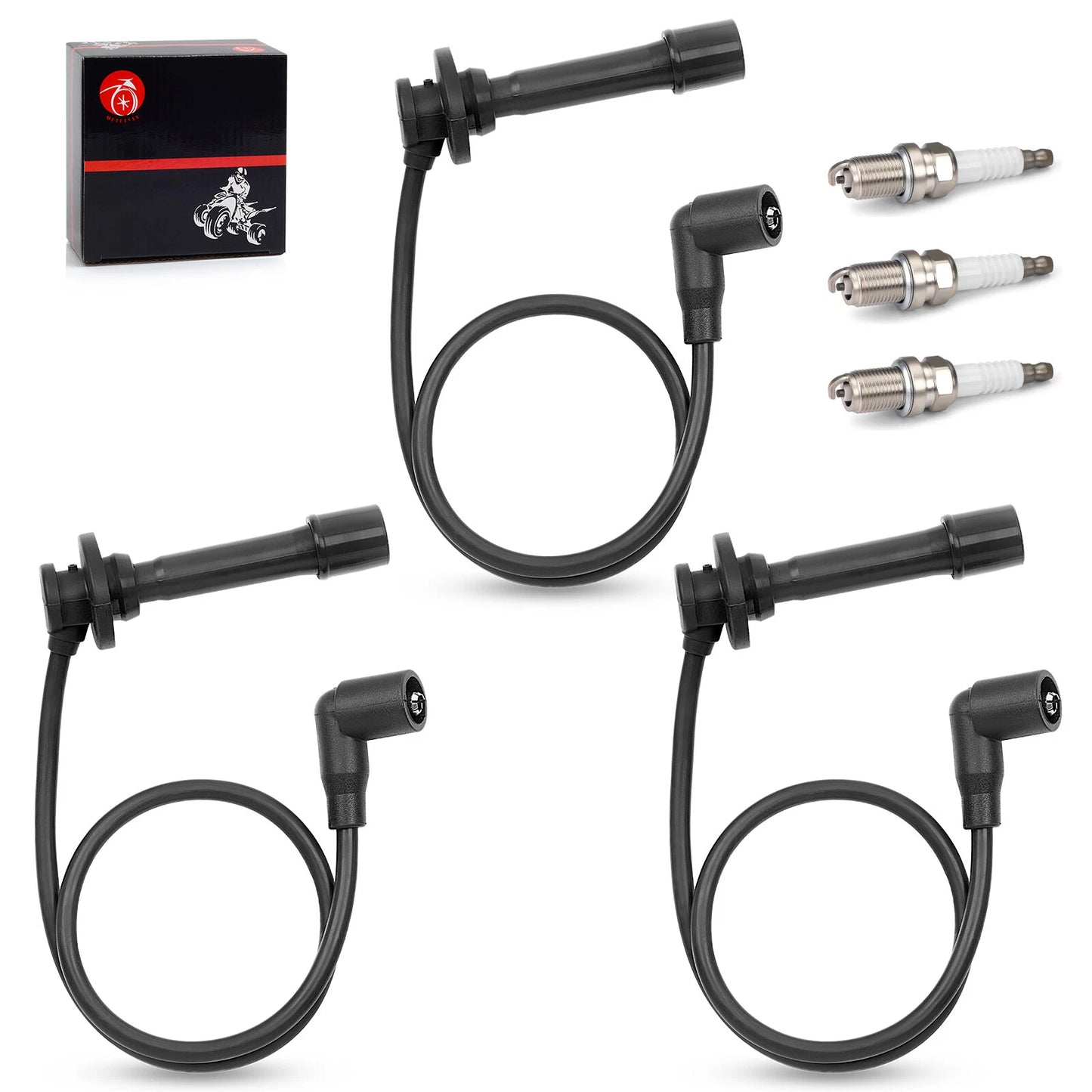 Ignition Spark Plug Wire Kit for Kawasaki Mule PROFX PROFXT PROFXR (2015–2023)
