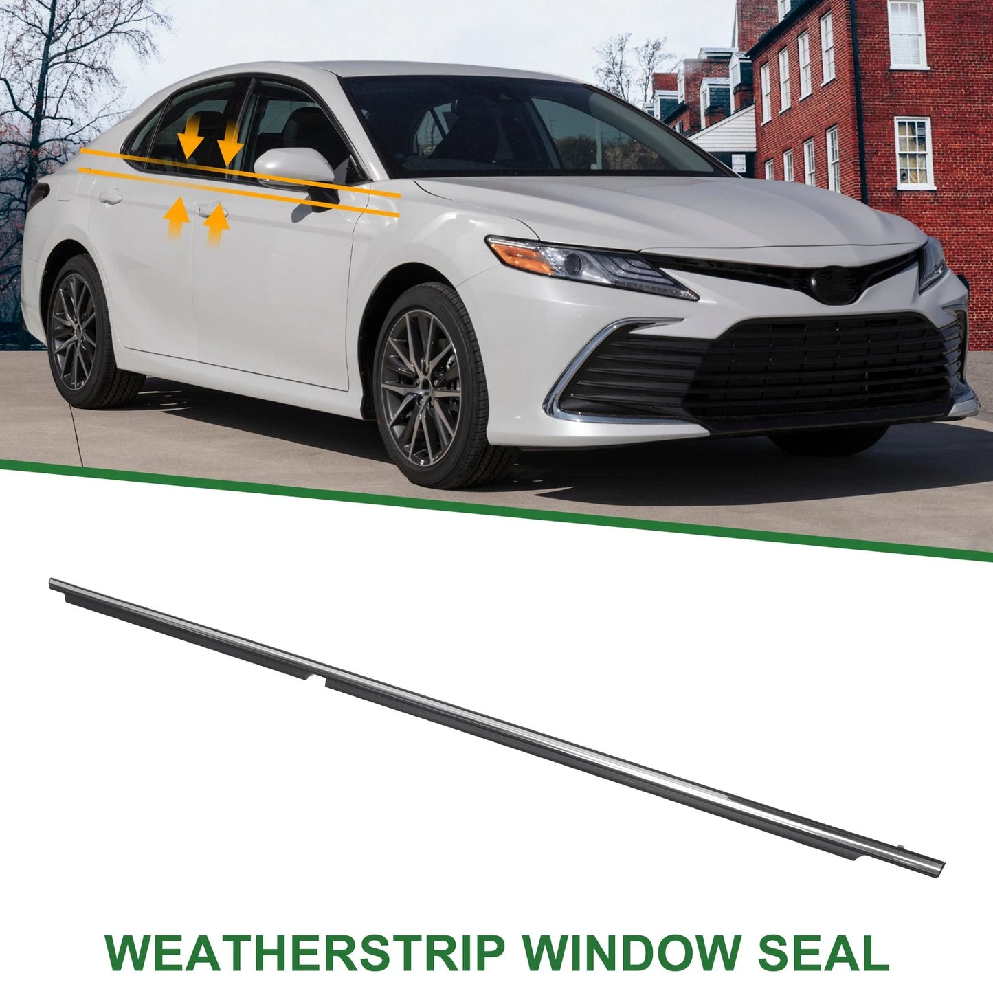 1pc Rear Left Weatherstrip Window Seal for Toyota Camry (2007–2011)