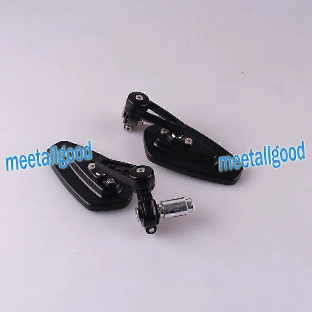 Set of 2 Universal Fit 7/8" Handlebar End Rear View Mirrors for Motorcycles