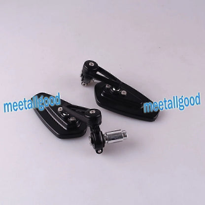 Set of 2 Universal Fit 7/8" Handlebar End Rear View Mirrors for Motorcycles