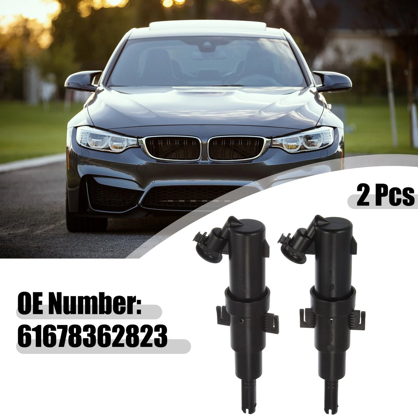 Front Headlight Washer Nozzles for BMW 323Ci (2000-2006)
