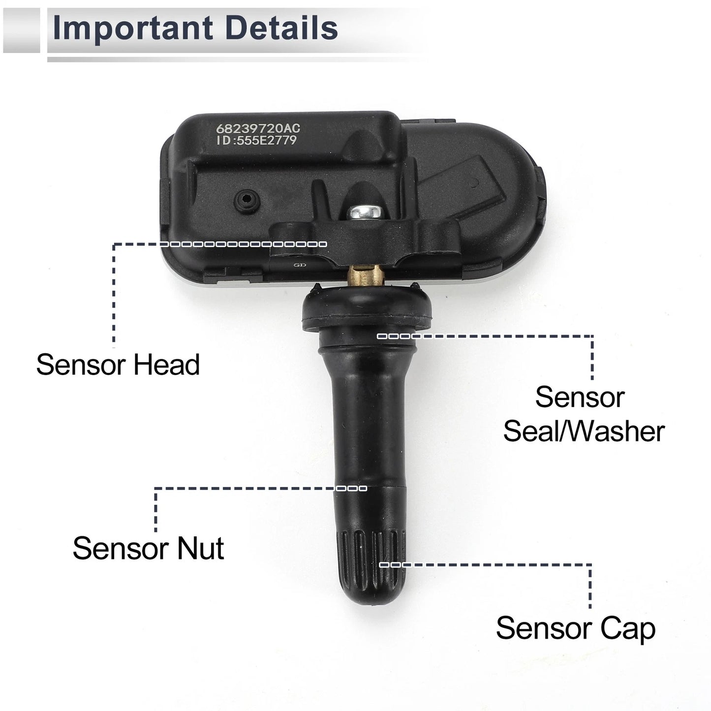 Tire Pressure Sensor for Ram 1500 2500 3500 (2014-2018) 1 x 433MHz Sensor