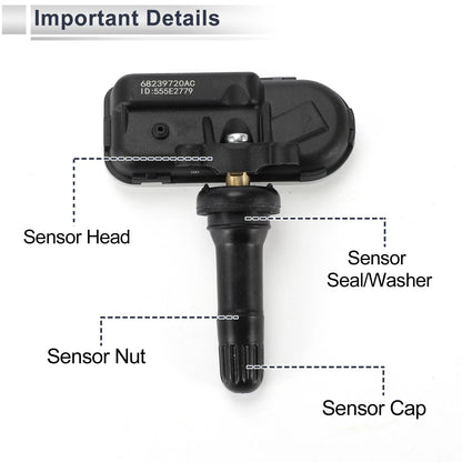 Tire Pressure Sensor for Ram 1500 2500 3500 (2014-2018) 1 x 433MHz Sensor