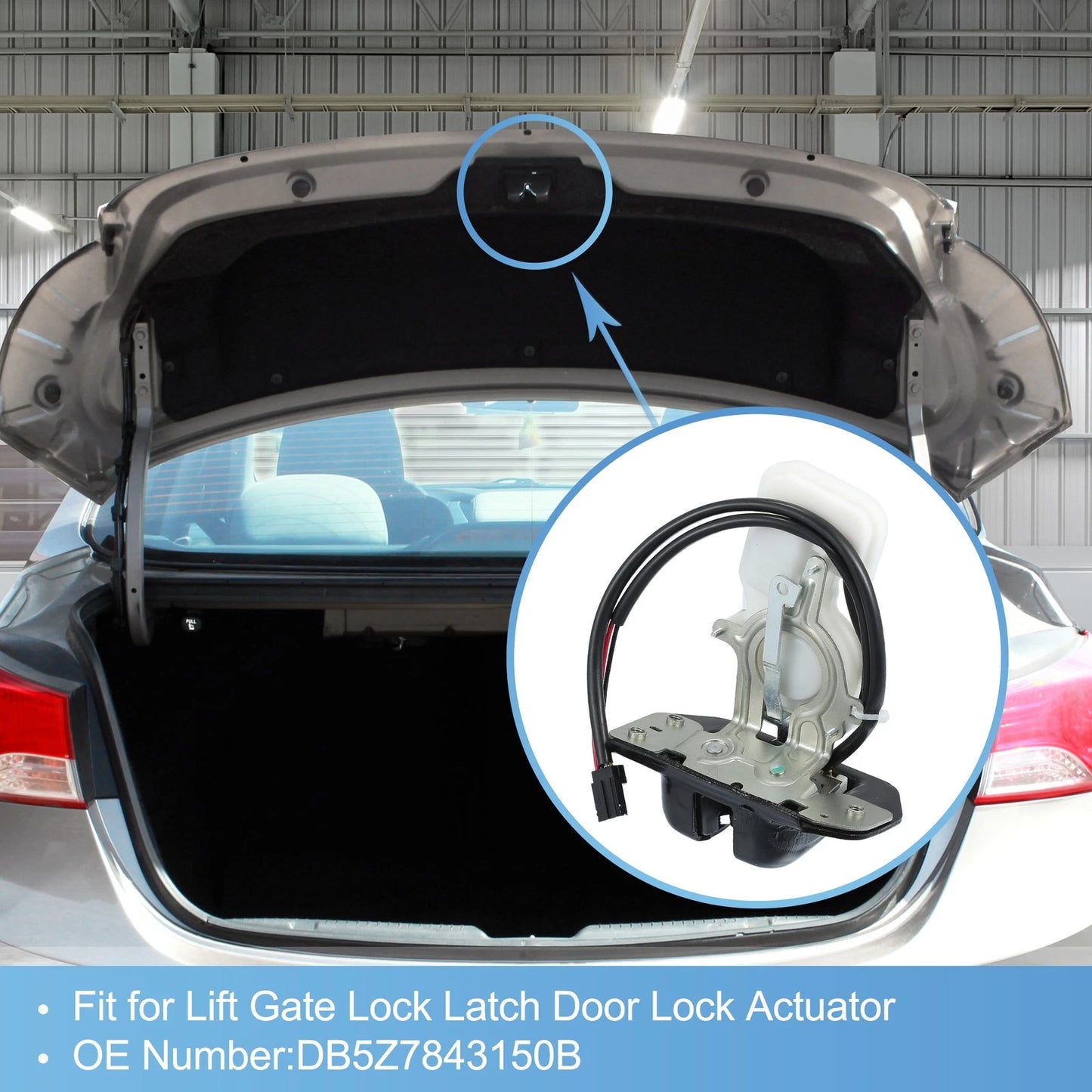 Liftgate Trunk Lid Lock Actuator with Cable for Ford Explorer (2011-2021)
