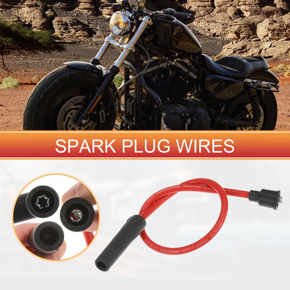 2 x Spark Plug Wire Ignition Coil Cable for Harley Davidson Sportster 883 1200