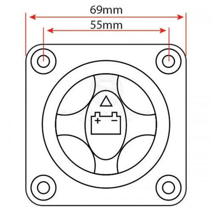 Battery Isolator Switch - Surface Mount for All Brands - 2 Position
