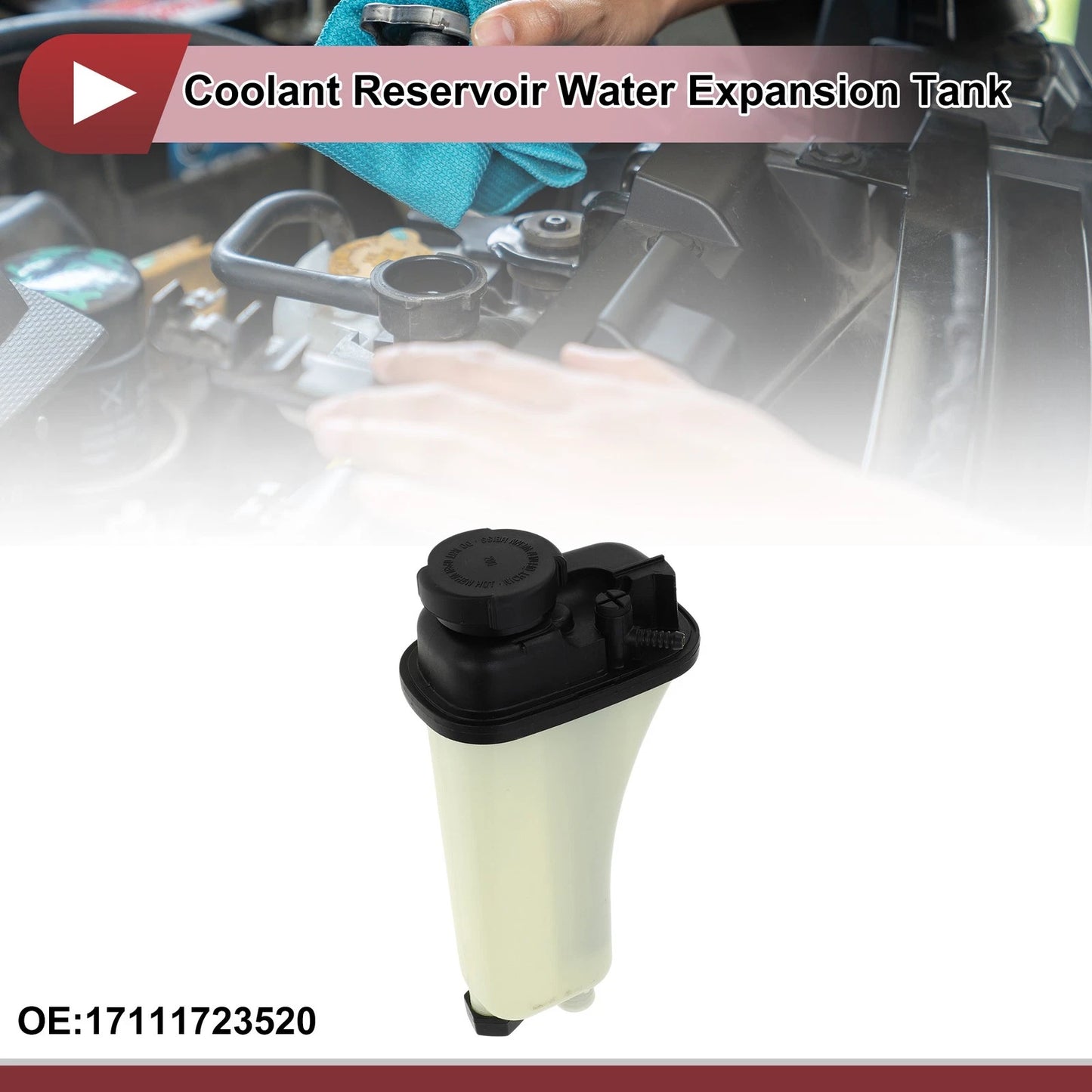 Coolant Expansion Overflow Tank w/ Cap for BMW E36 320i M3 Z3 (1992-1999)